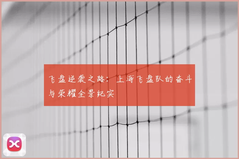 飞盘逆袭之路:上海飞盘队的奋斗与荣耀全景纪实